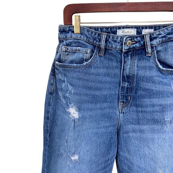 KanCan Signature 90s Straight High Rise Distressed Blue Jeans 28 Vintage Y2K - Picture 4 of 10